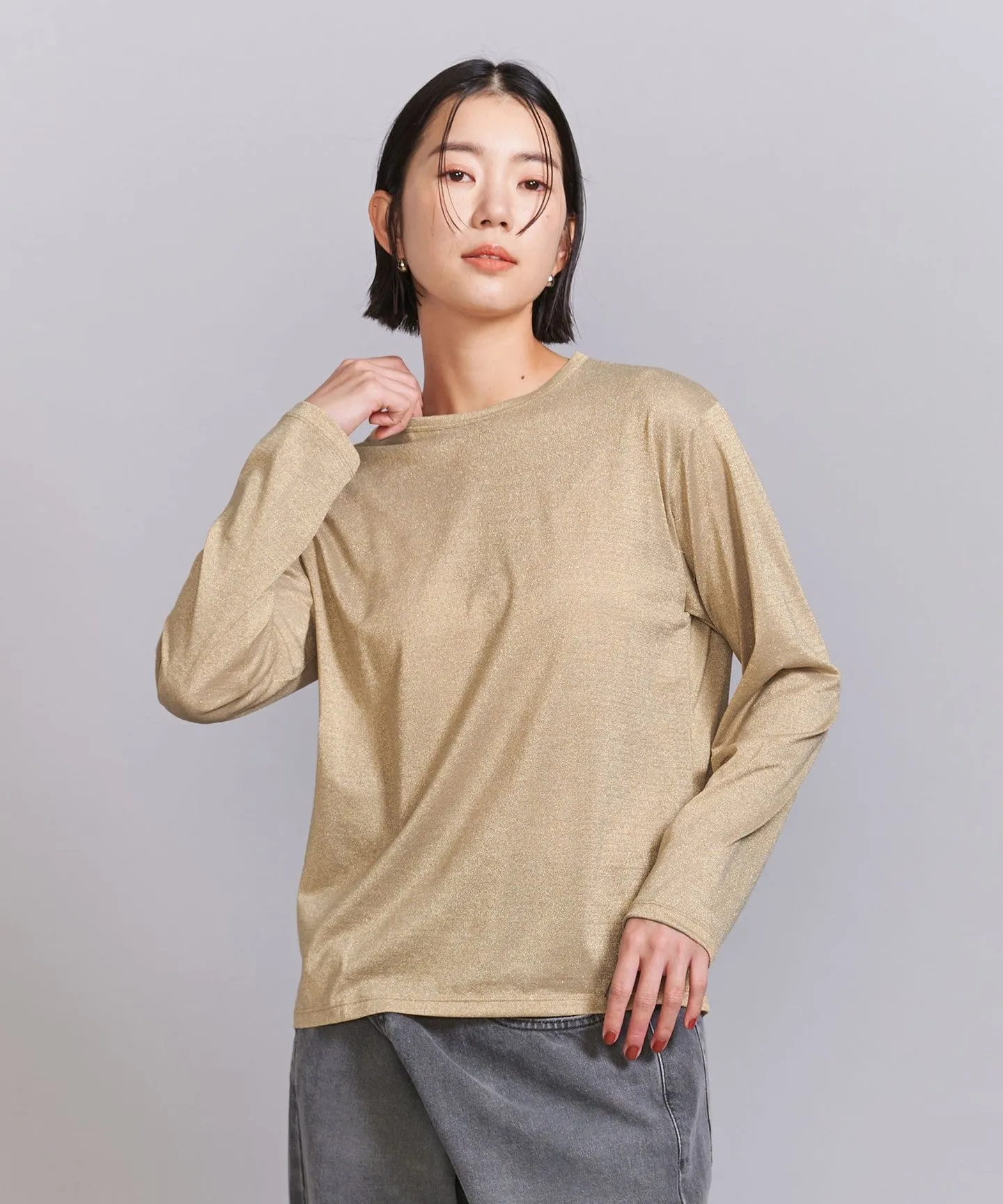 ラメシアー ロングスリーブ カットソー sold by United Arrows