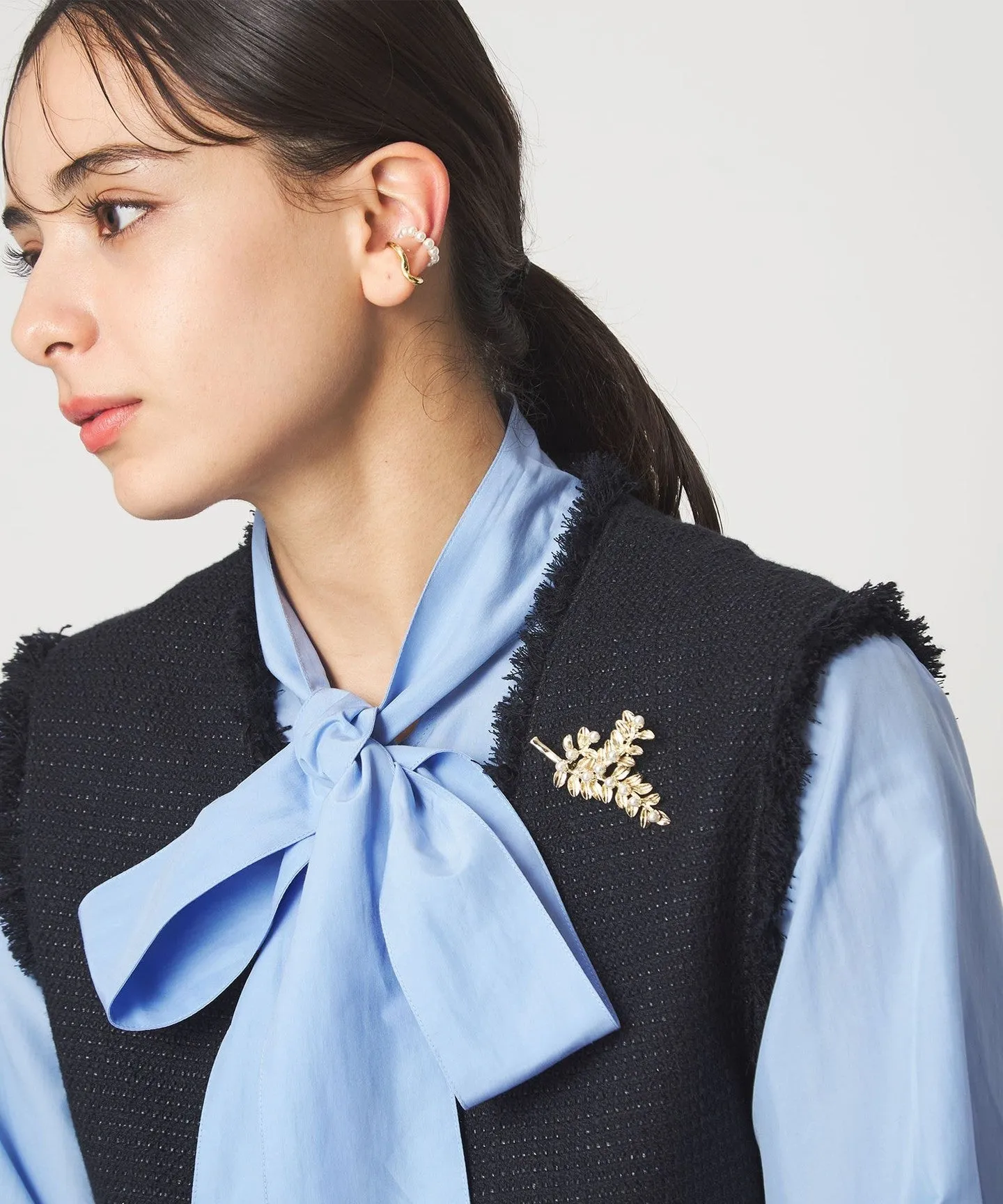 リーフ&フェイクパール ブローチ sold by United Arrows product image thumbnail 4