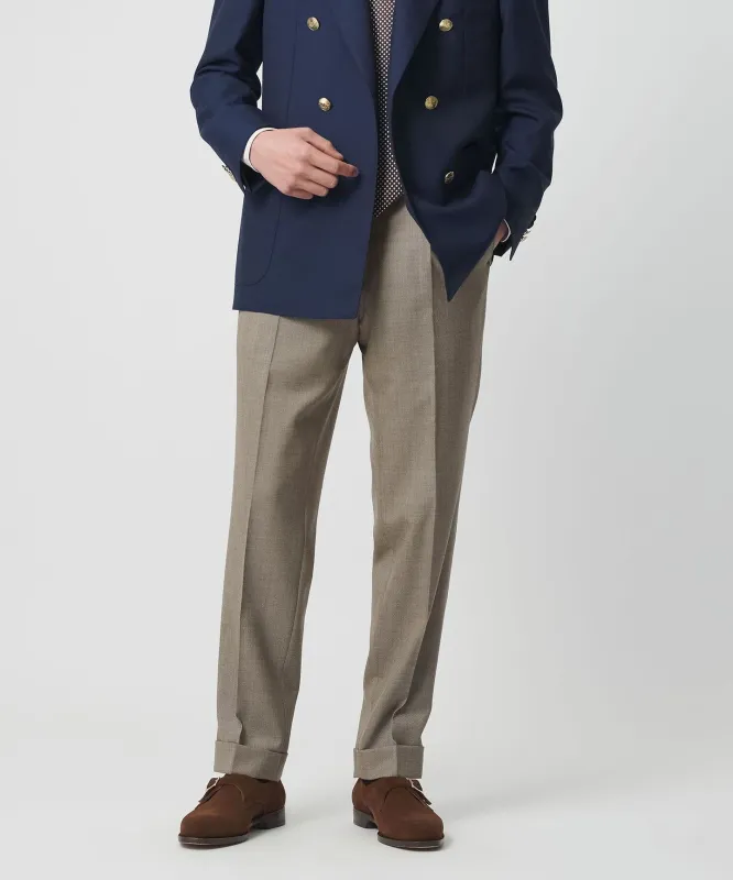 [EMINENTO] シャークスキン 1プリーツ スラックス made by United Arrows