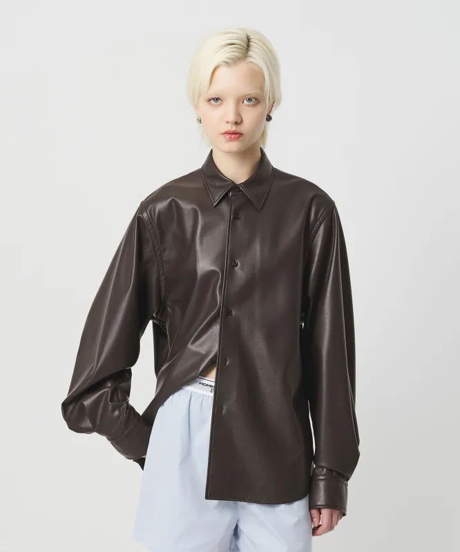 [H]レザーライク シャツ made by United Arrows