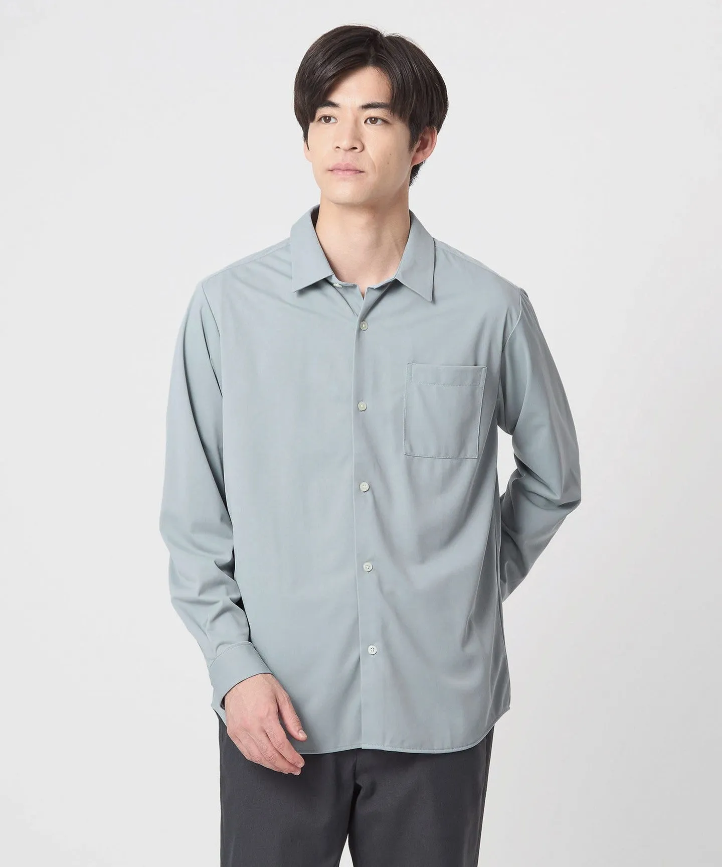 【WEB限定】JUST fit トリコット ドレープ シャツ sold by United Arrows product image thumbnail 3