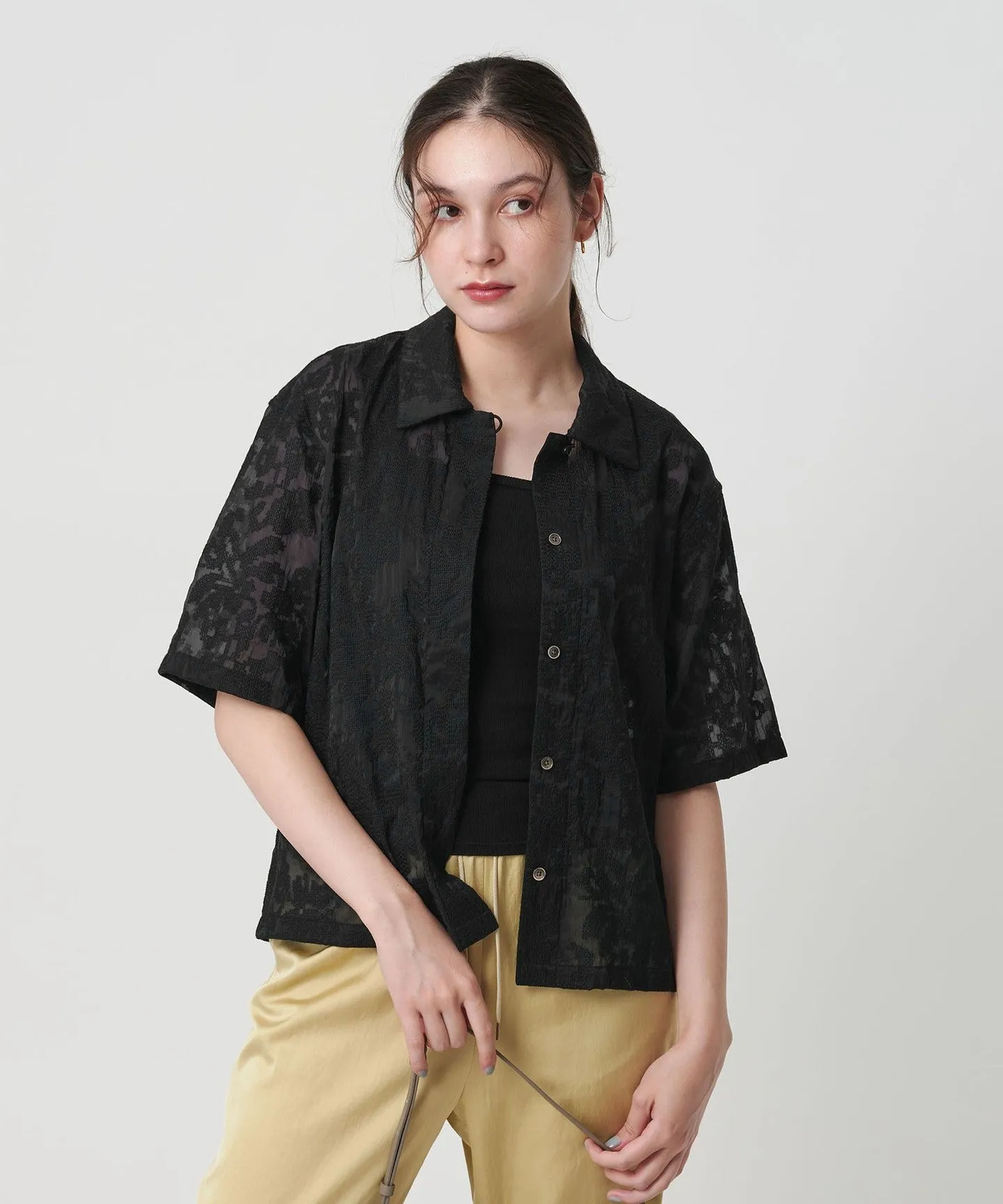 ナイロン エンブロイダリー ショートスリーブシャツ ウォッシャブル sold by United Arrows product image thumbnail 2