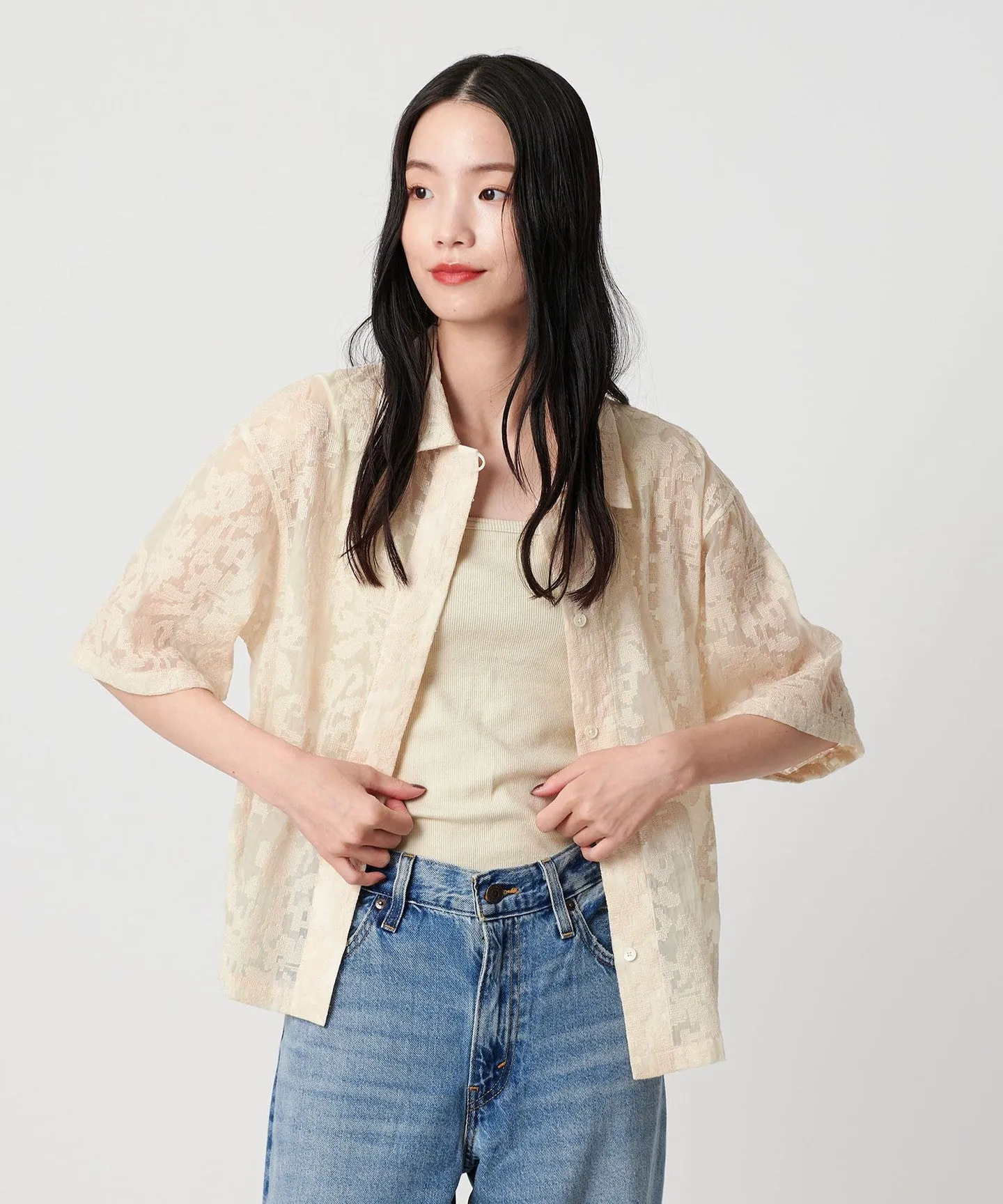 ナイロン エンブロイダリー ショートスリーブシャツ ウォッシャブル sold by United Arrows product image thumbnail 4