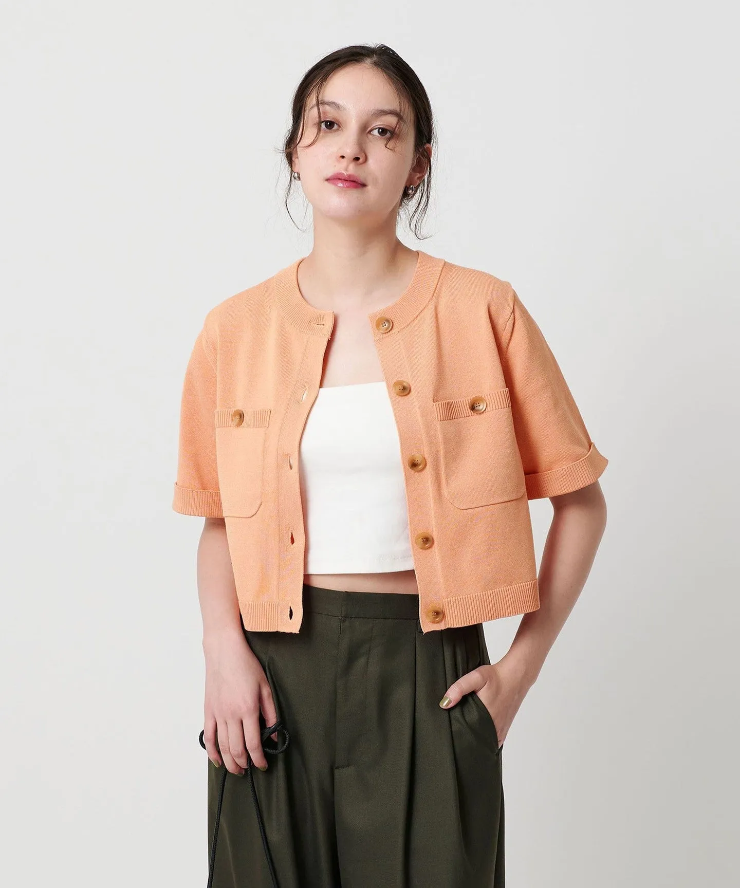 ポリエステルコットン ポケットハーフスリーブ カーディガン sold by United Arrows product image thumbnail 4