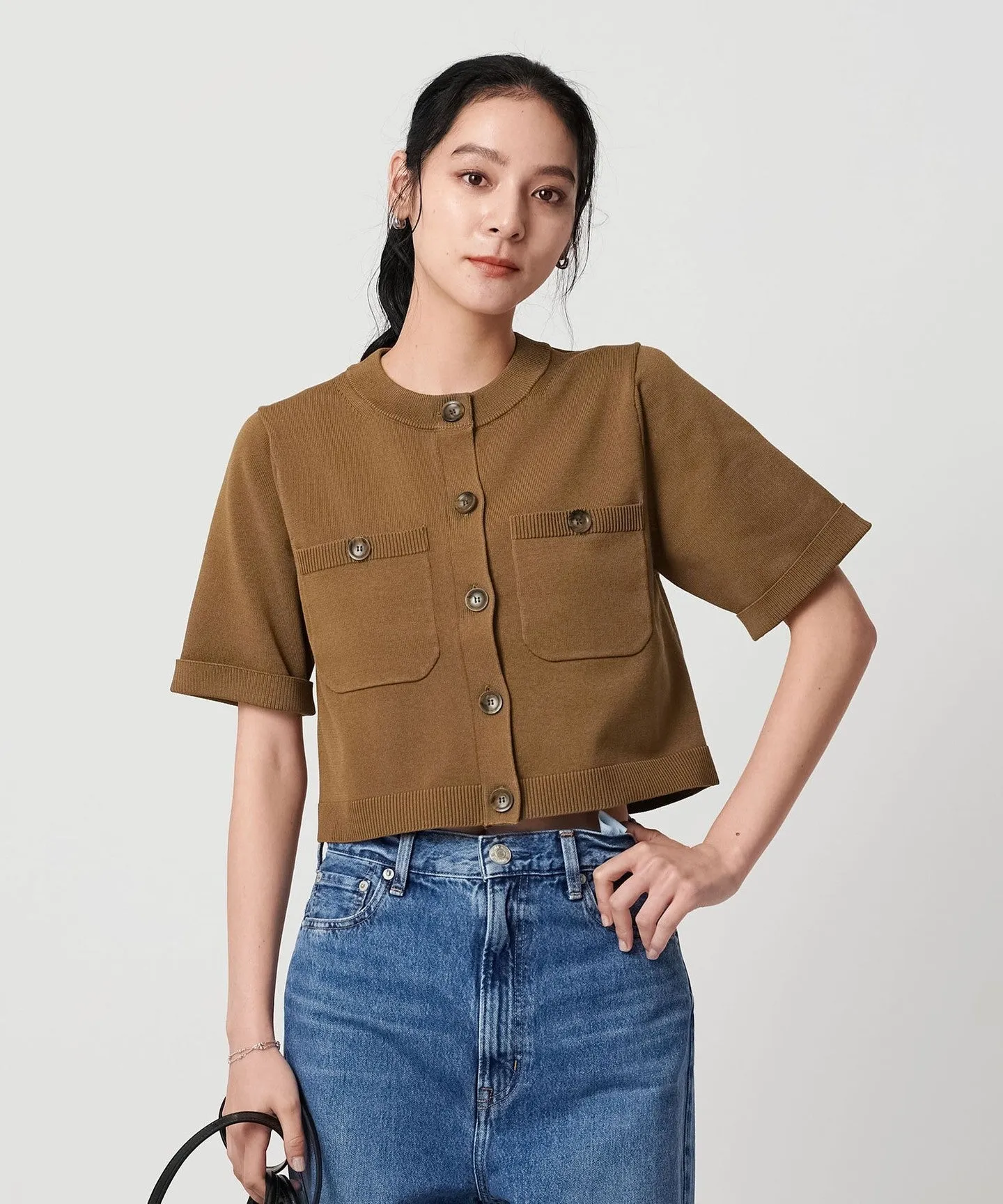 ポリエステルコットン ポケットハーフスリーブ カーディガン sold by United Arrows product image thumbnail 3