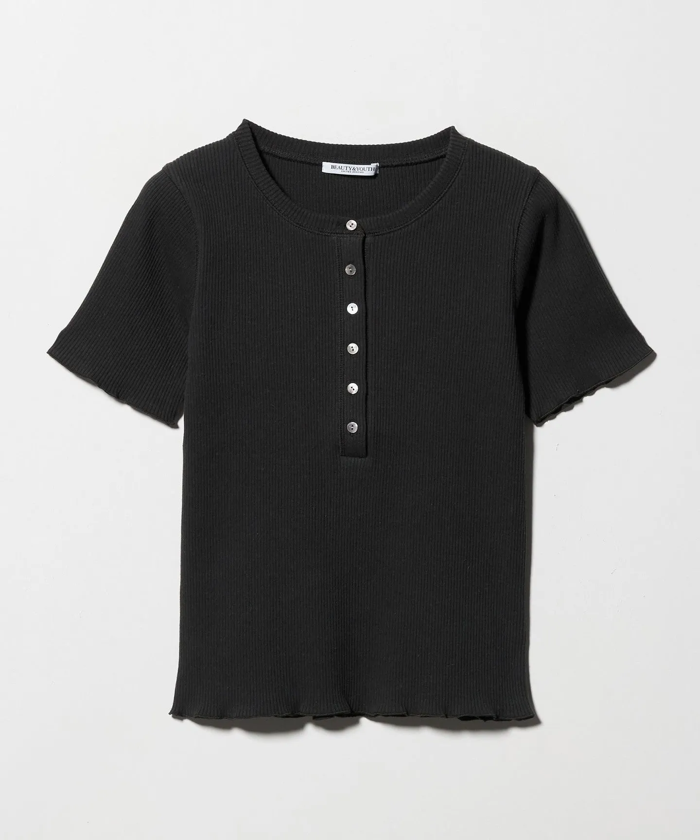 コットン リブ ヘンリーネック ショートスリーブ カットソー sold by United Arrows
