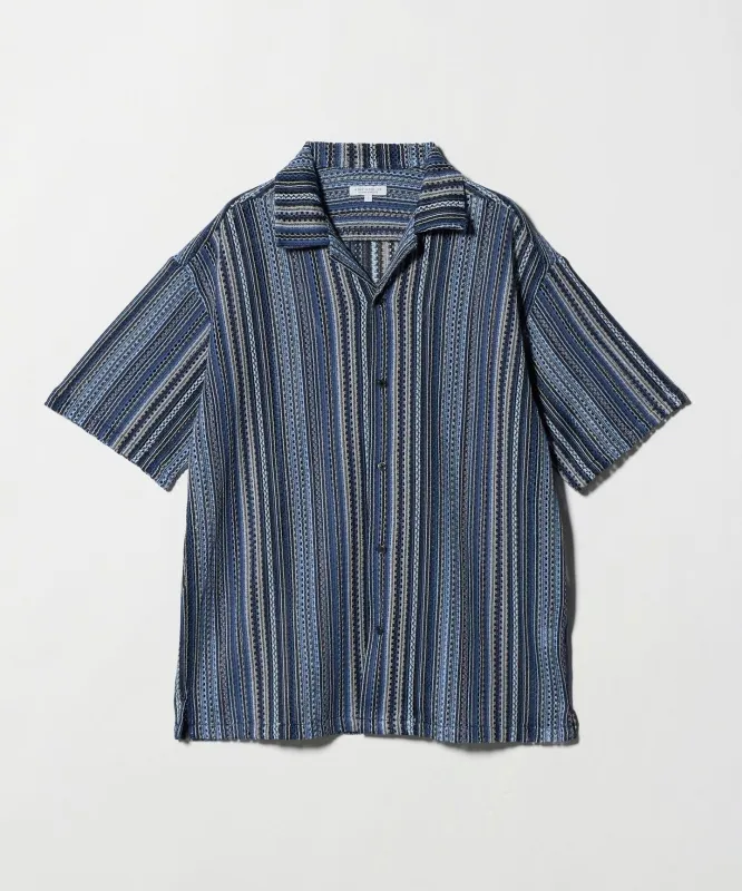 レース ストライプ オープンカラー シャツ[A DAY IN THE LIFE] made by United Arrows