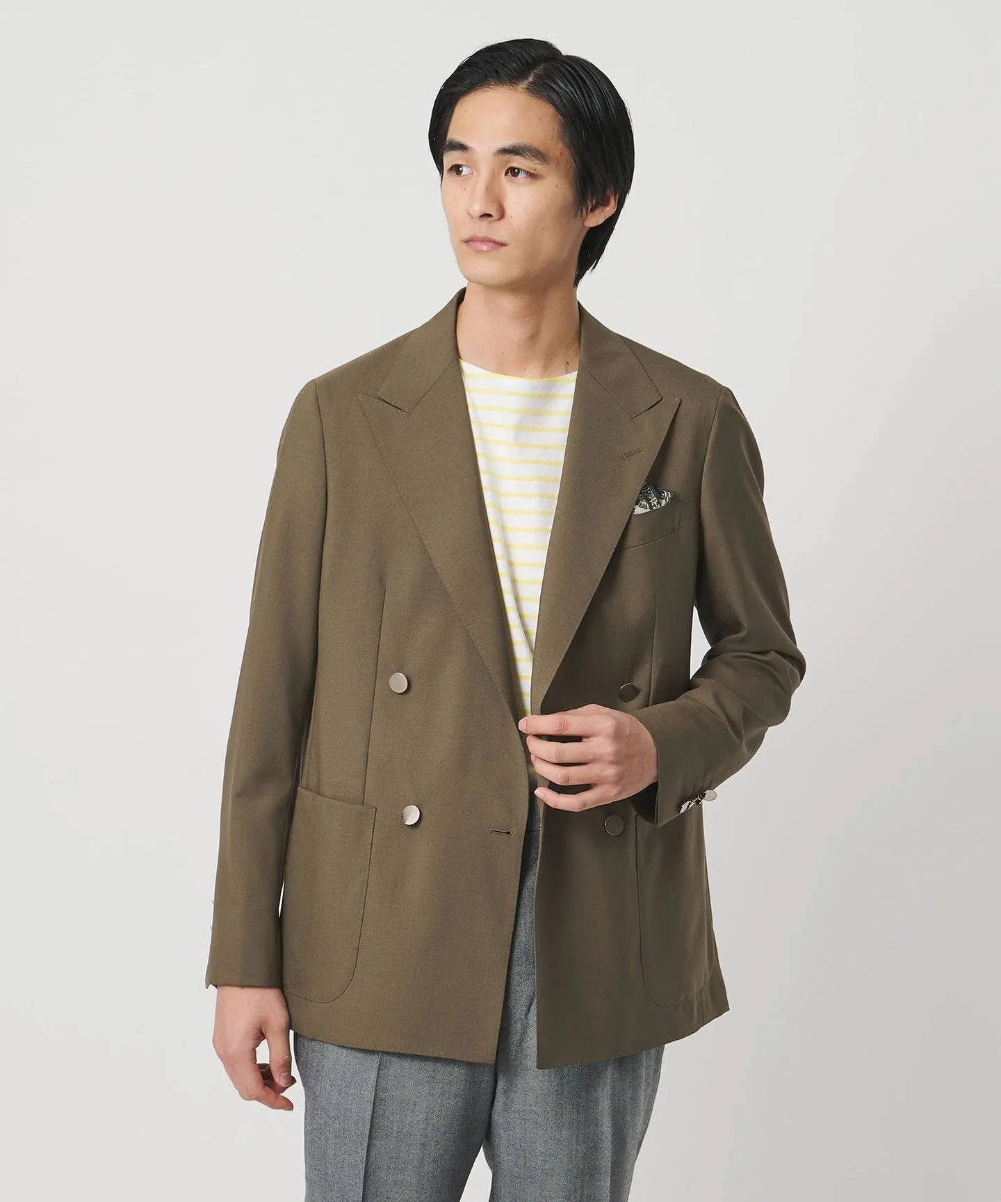 ウール モヘヤ 4ボタン ダブルブレストブレザー S‐MODEL sold by United Arrows product image thumbnail 4