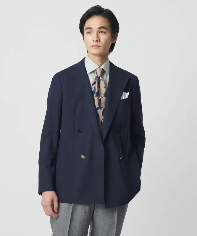 ウール モヘヤ 4ボタン ダブルブレストブレザー S‐MODEL made by United Arrows