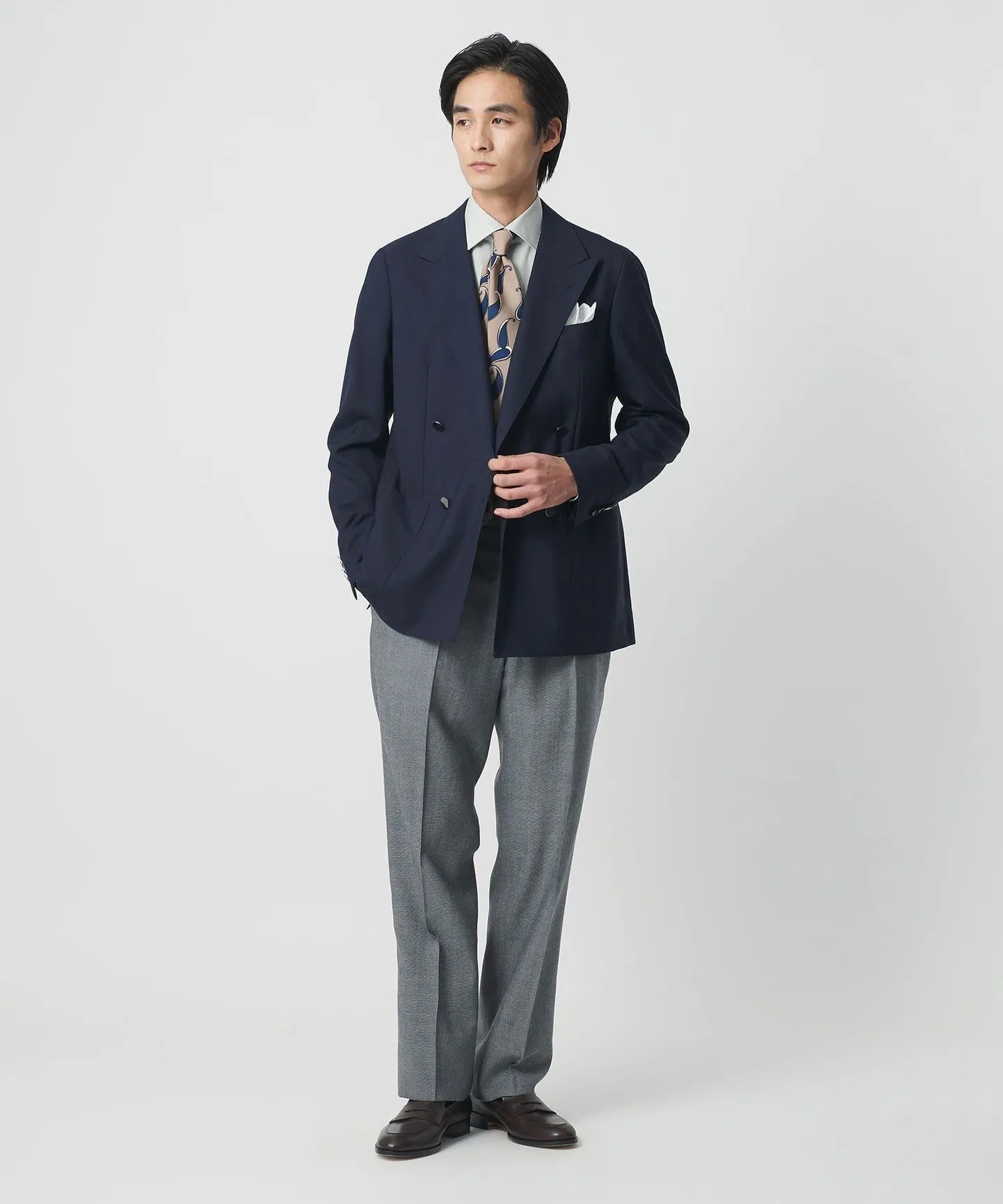 ウール モヘヤ 4ボタン ダブルブレストブレザー S‐MODEL sold by United Arrows product image thumbnail 3