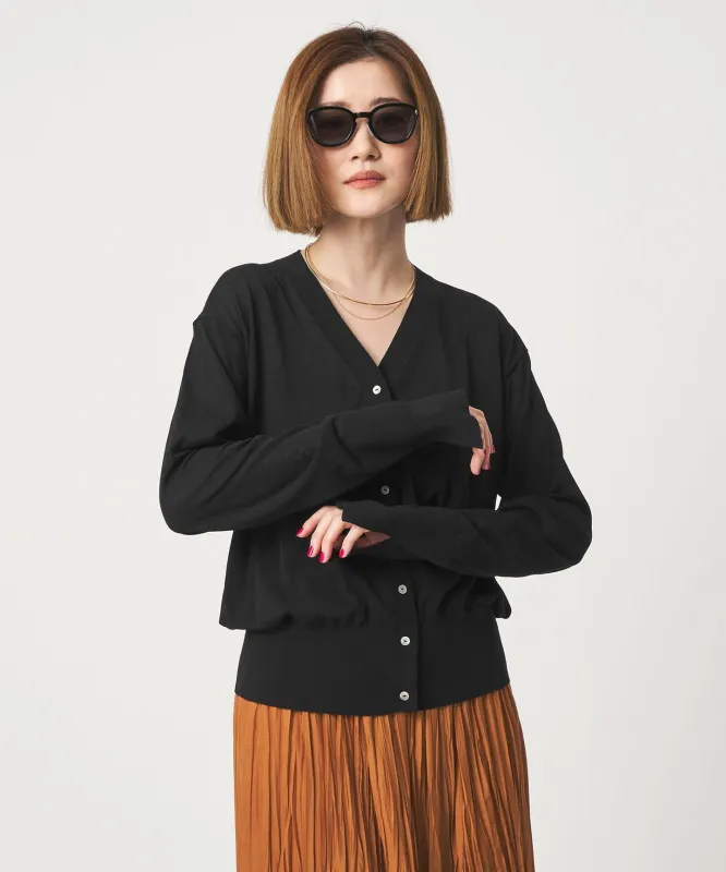 [conte]コットン シアー Vネックカーディガン made by United Arrows