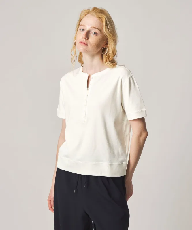 [Steven Alan]コットン ヘンリーネック ショートスリーブ プルオーバー made by Steven Alan
