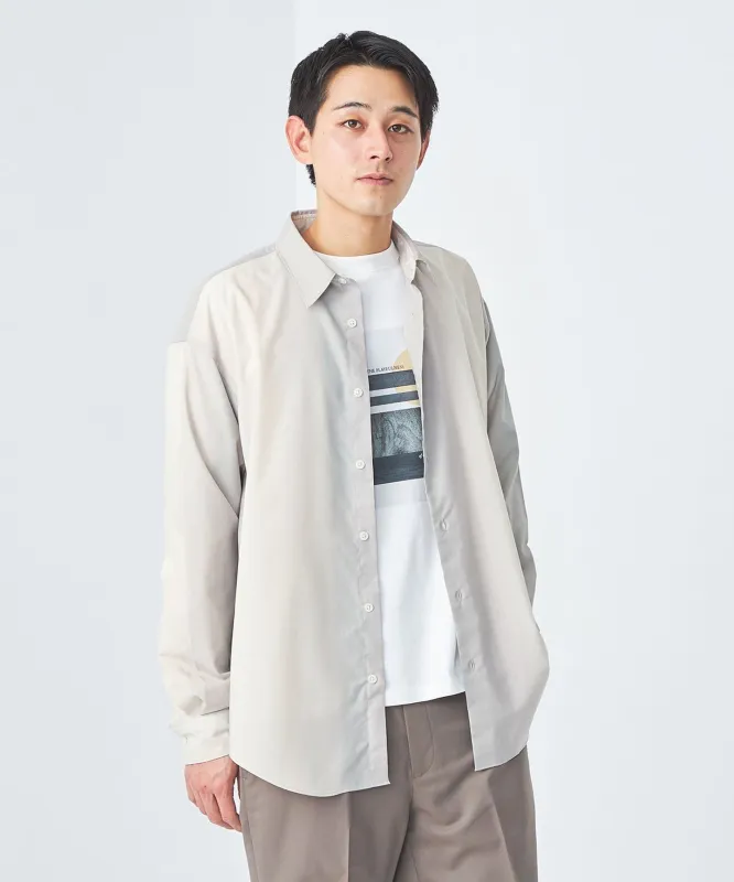 ポプリン オンブレ ストライプ レギュラーカラー シャツ made by United Arrows