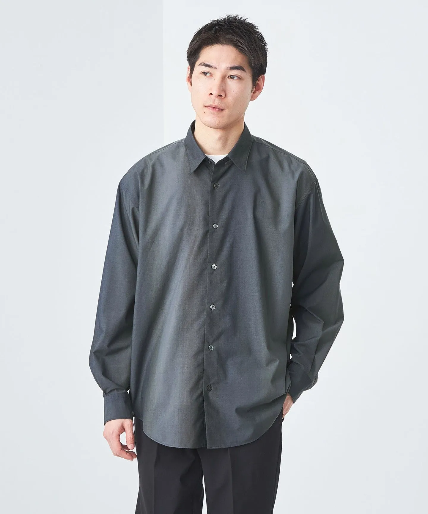 ポプリン オンブレ ストライプ レギュラーカラー シャツ sold by United Arrows product image thumbnail 3