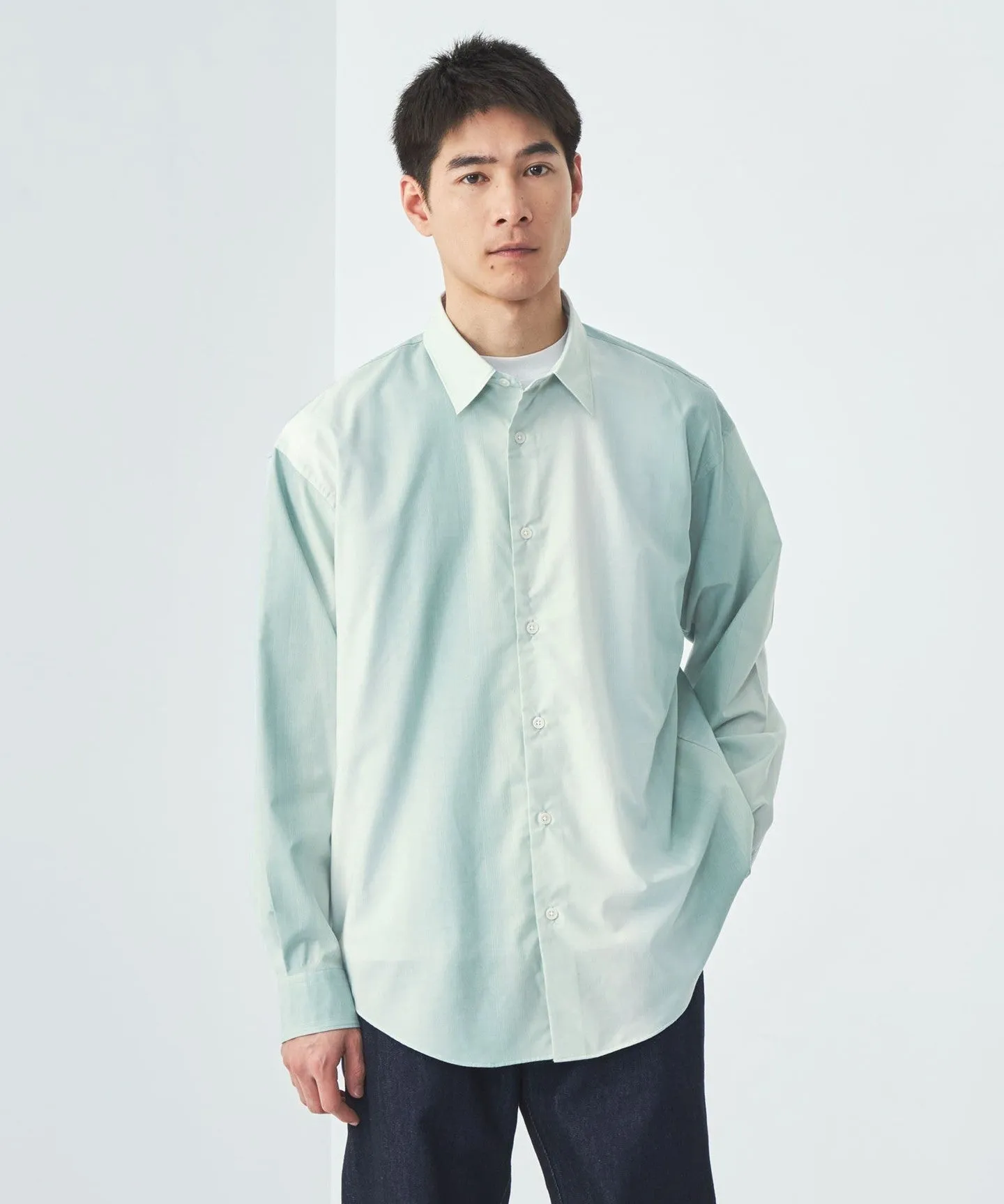 ポプリン オンブレ ストライプ レギュラーカラー シャツ sold by United Arrows product image thumbnail 2