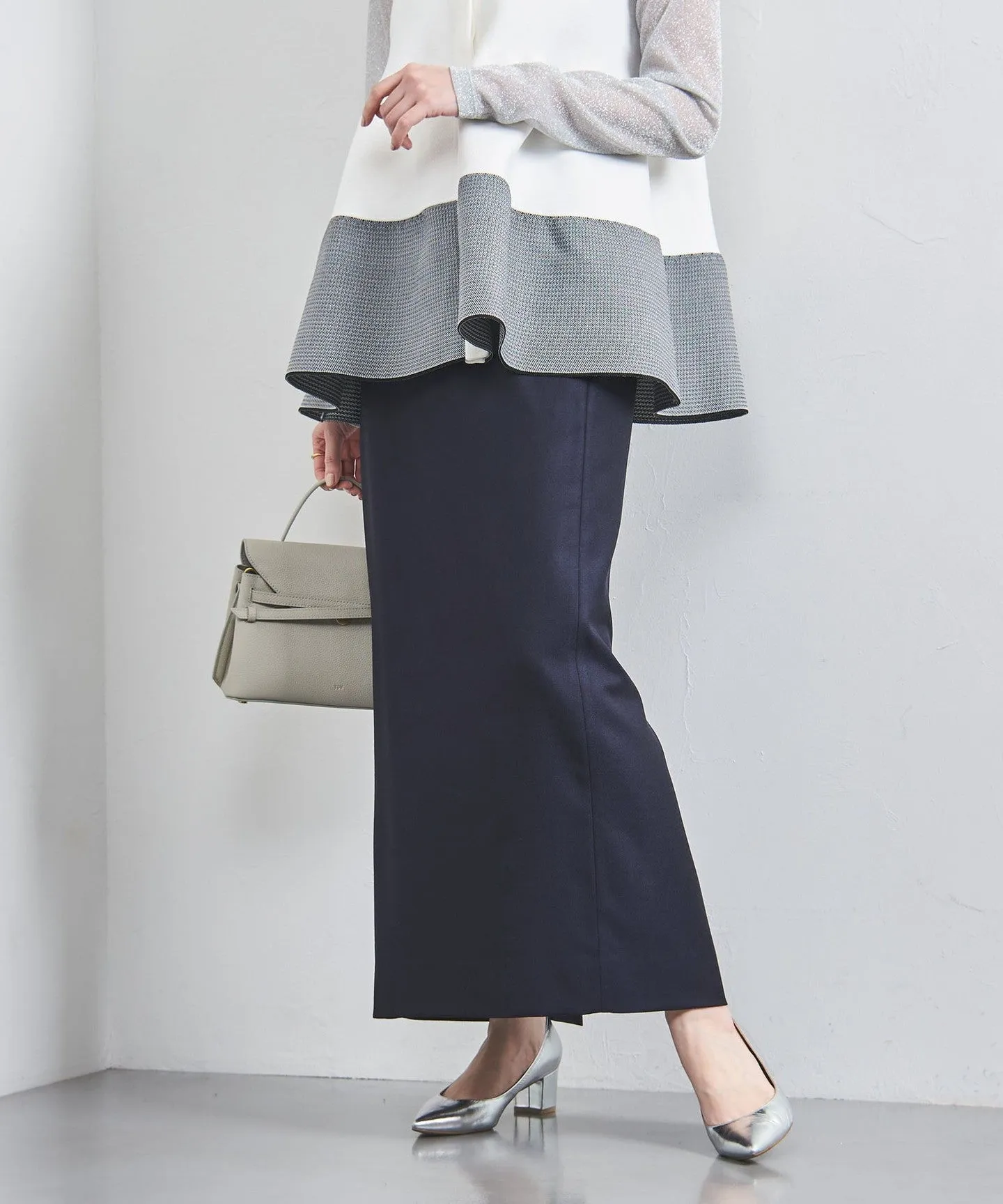 Wシャンブレーツイル イージー スカート sold by United Arrows product image thumbnail 3