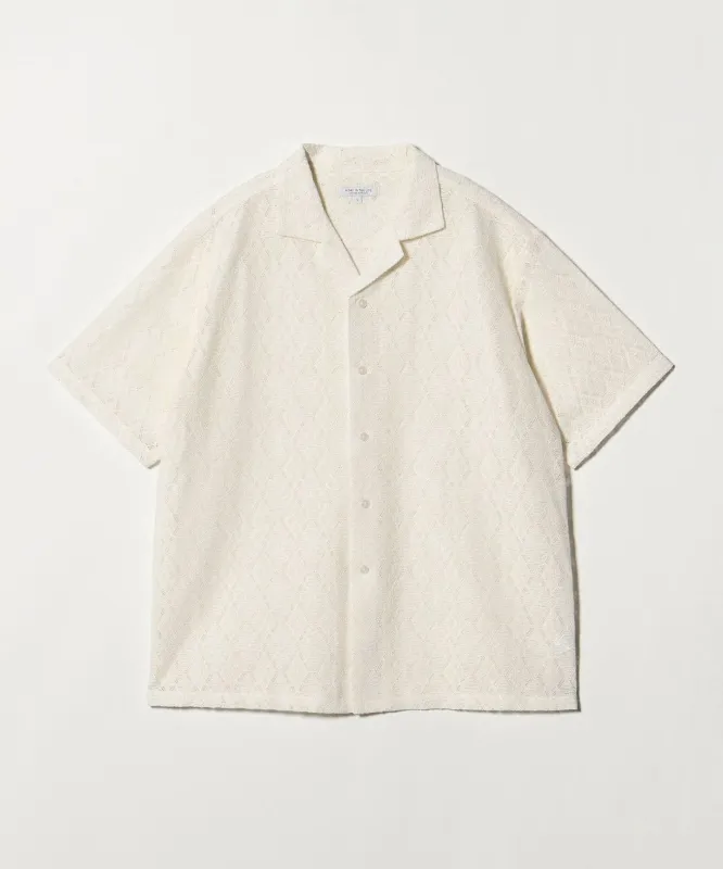 レース オープンカラーシャツ[A DAY IN THE LIFE] made by United Arrows