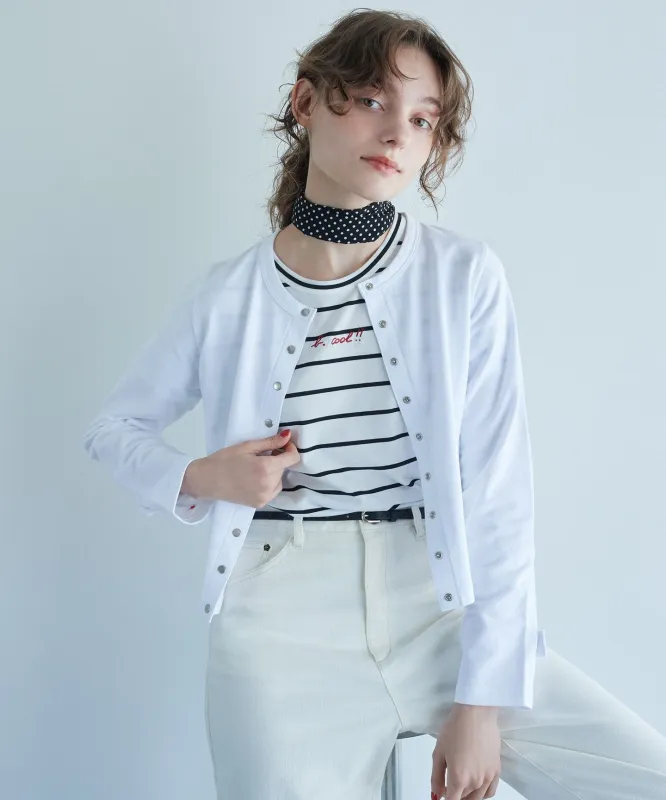 [To b. by agnes b.コラボ]ドットボタン カーディガン made by United Arrows