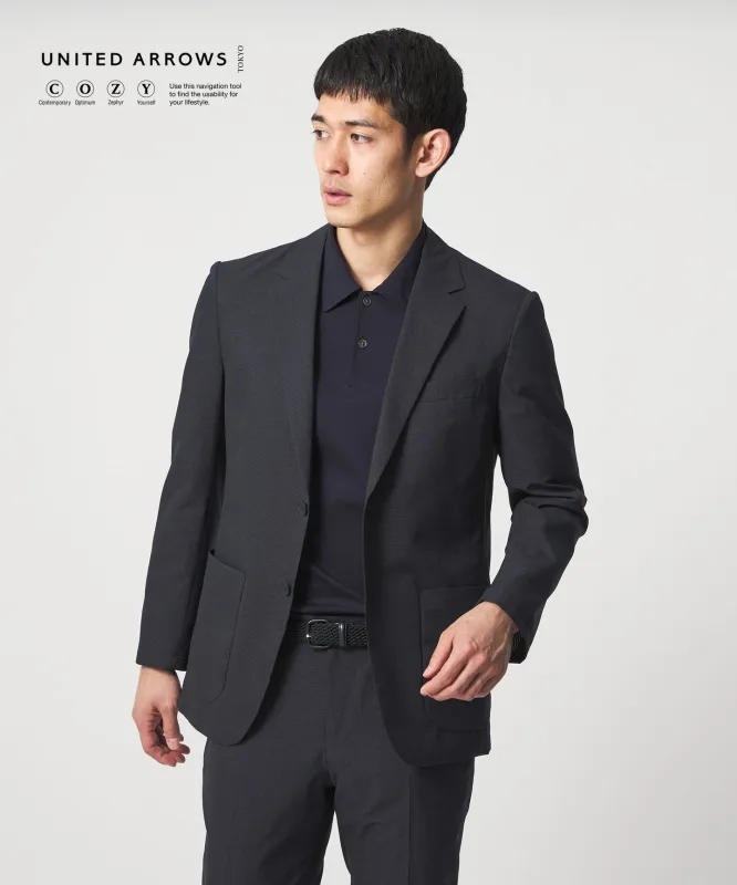 COOL DOTS プリント シングル 2ボタン テーラードジャケット UA COZY ウォッシャブル 2WAYストレッチ made by United Arrows