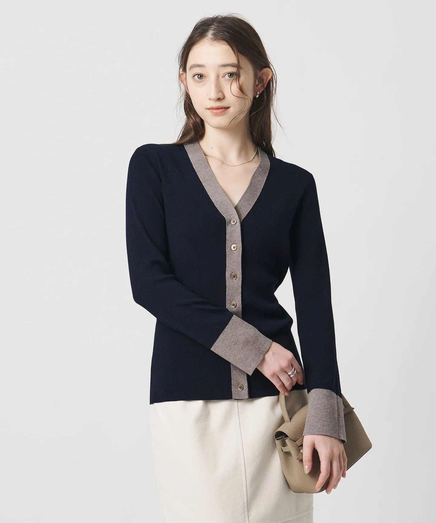 18G ウール リブ カーディガン sold by United Arrows product image thumbnail 4