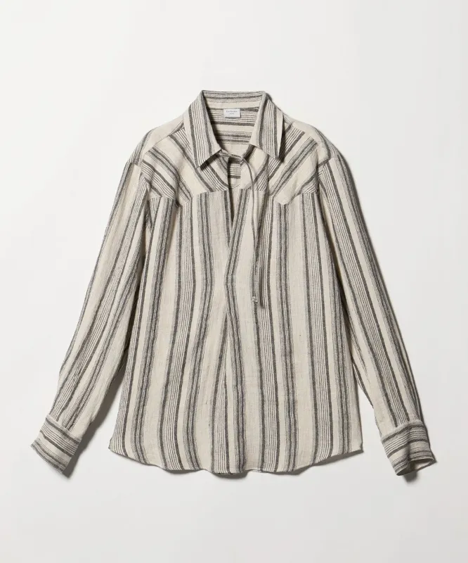 【別注】[Eric Bergere]Wild West/ストライプ プルオーバーシャツ made by United Arrows