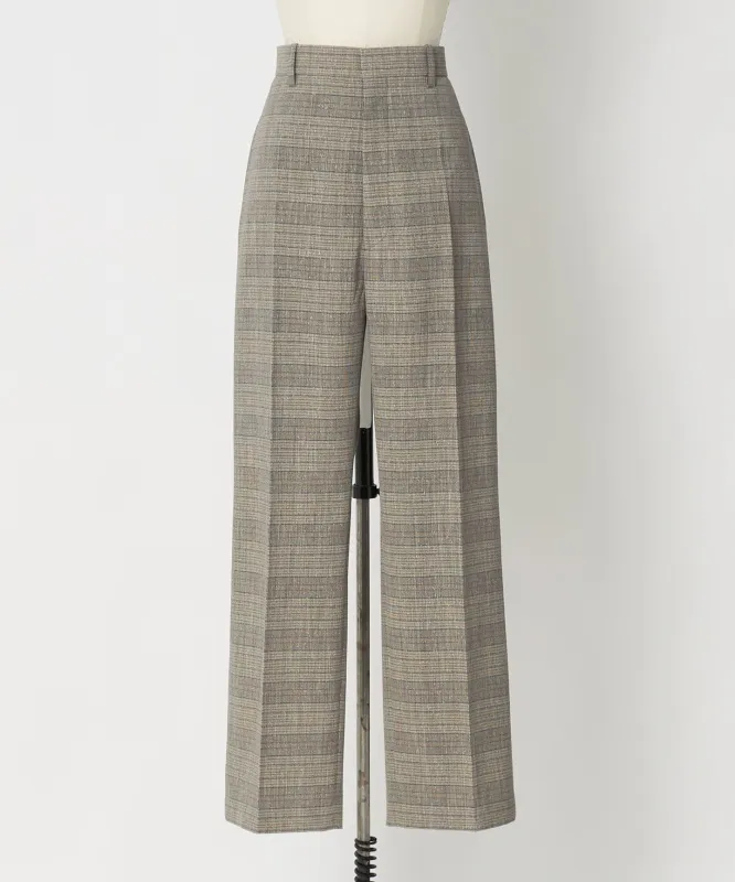 PRE グレンチェックストレートパンツ made by United Arrows