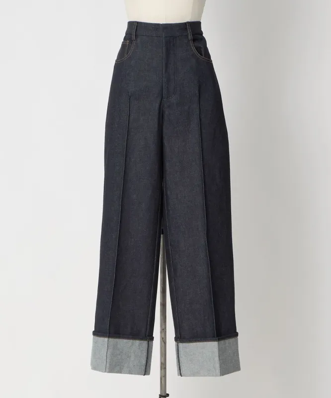 PRE フォールドバックデニムパンツ made by United Arrows