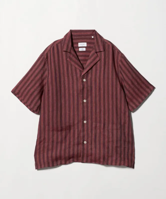[FIGARET PARIS]LOIS/ストライプ オープンカラー シャツ made by United Arrows