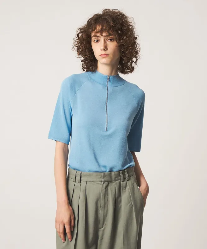 [6(ROKU)]スムース ジップ ニット made by United Arrows