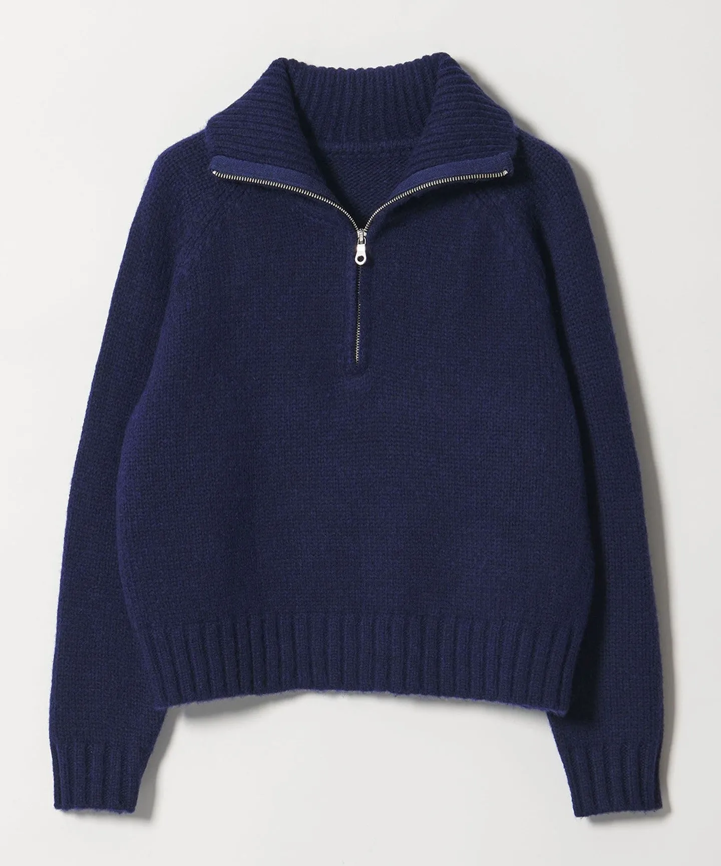 ウールナイロン ハーフジップ ニットプルオーバー sold by United Arrows