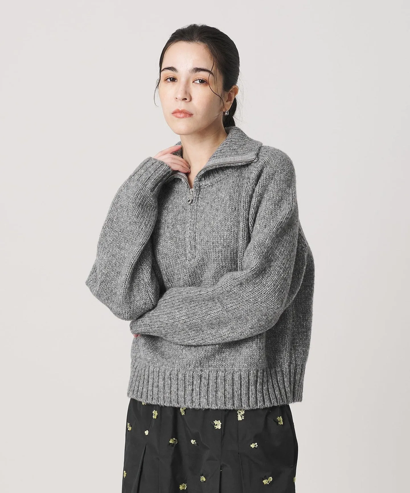 ウールナイロン ハーフジップ ニットプルオーバー sold by United Arrows product image thumbnail 2