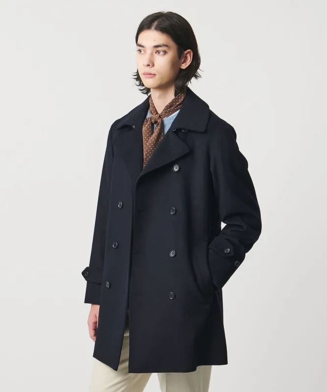 ウール カシミヤ ビーバー ショートトレンチコート made by United Arrows