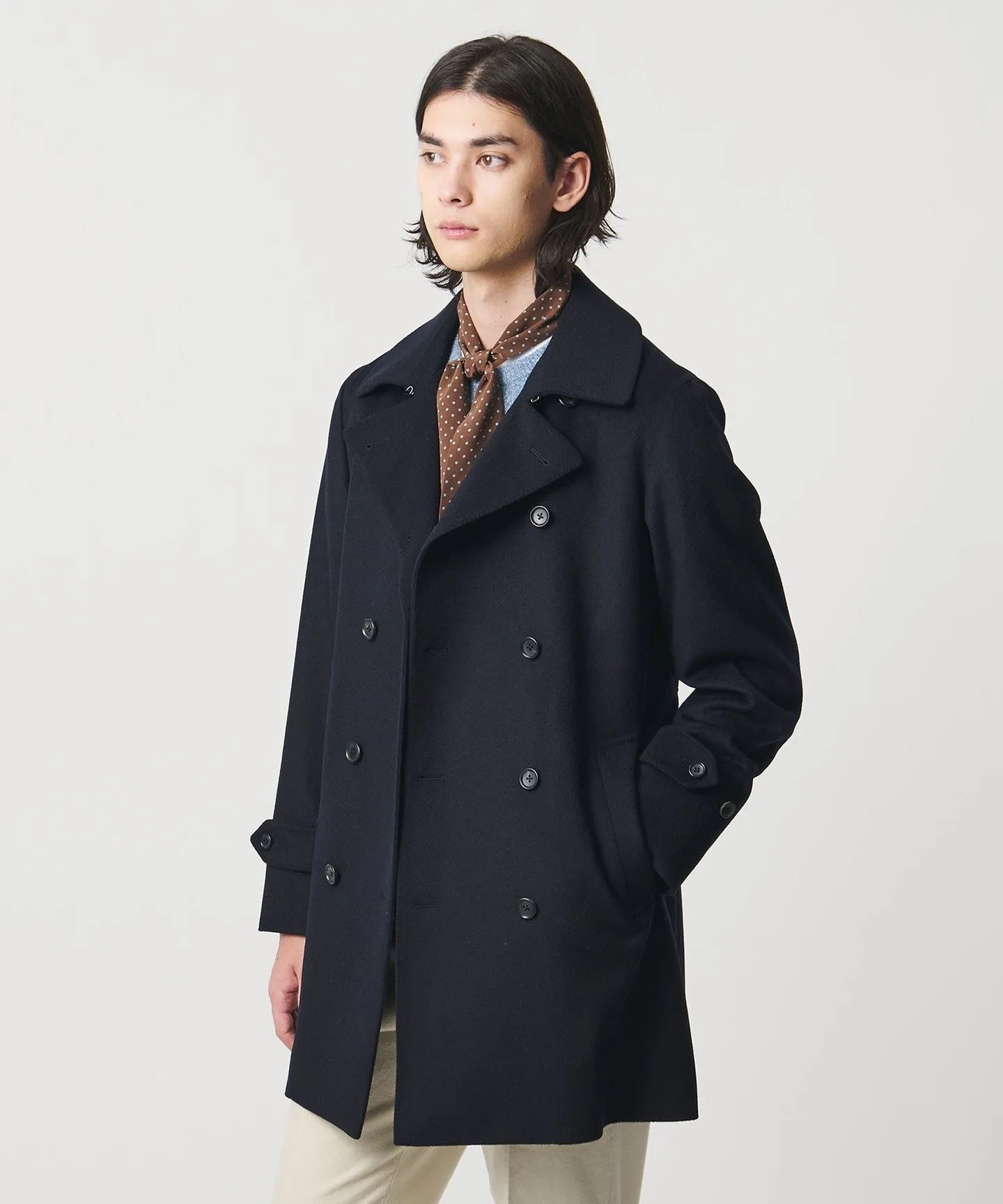 ウール カシミヤ ビーバー ショートトレンチコート sold by United Arrows