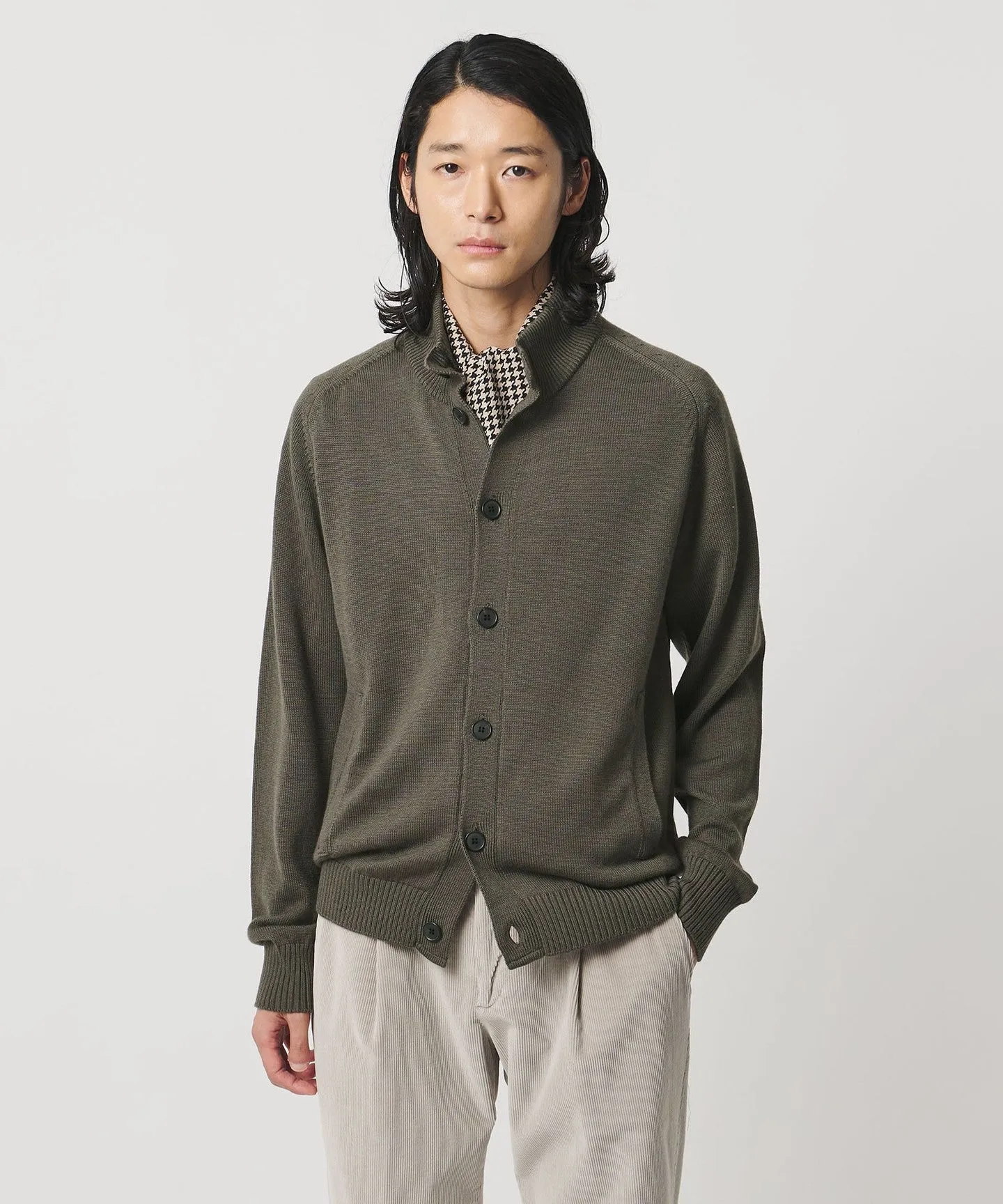 YAMAGATA ミドルゲージ レイズドネック ニット sold by United Arrows