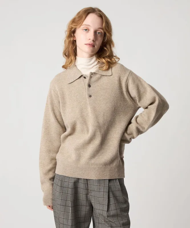 [Steven Alan]ウール カシミヤ ポロニット made by Steven Alan