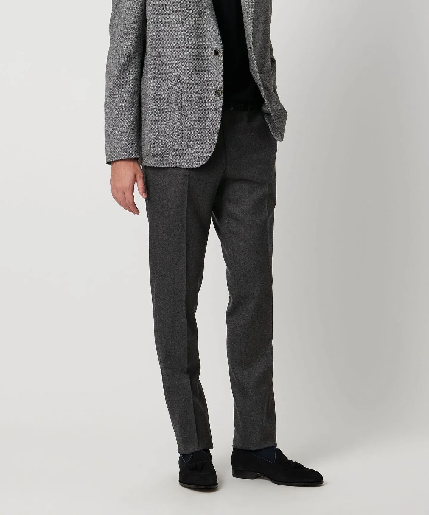 ライトサキソニー テーパード ノープリーツ スラックス ヨコストレッチ sold by United Arrows product image thumbnail 5