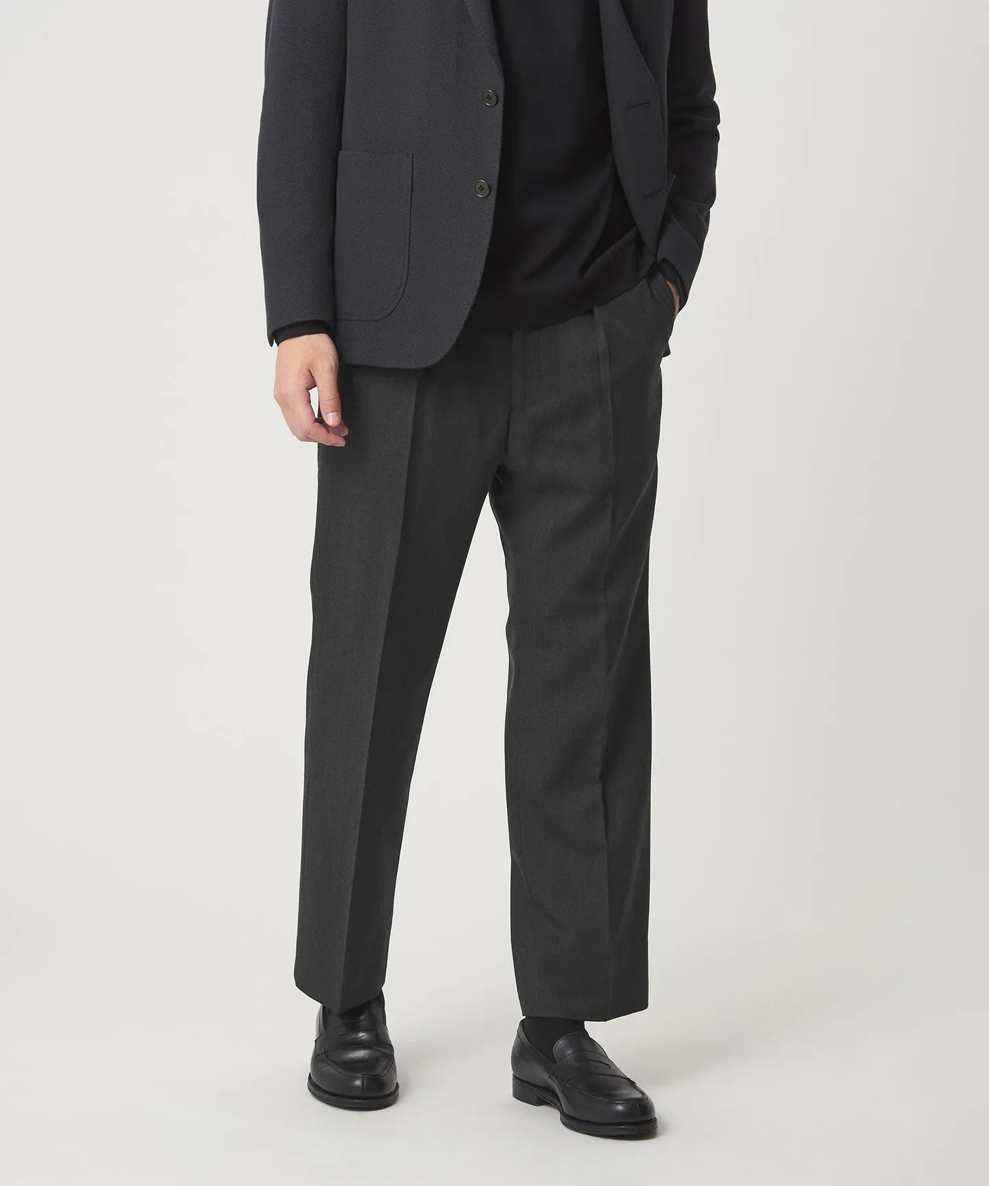 TW ギャバジン 1プリーツ ドレスチノ パンツ -ウォッシャブル- sold by United Arrows product image thumbnail 2