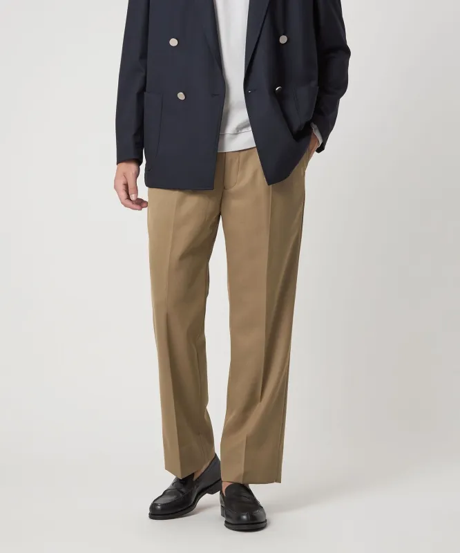 TW ギャバジン 1プリーツ ドレスチノ パンツ -ウォッシャブル- made by United Arrows