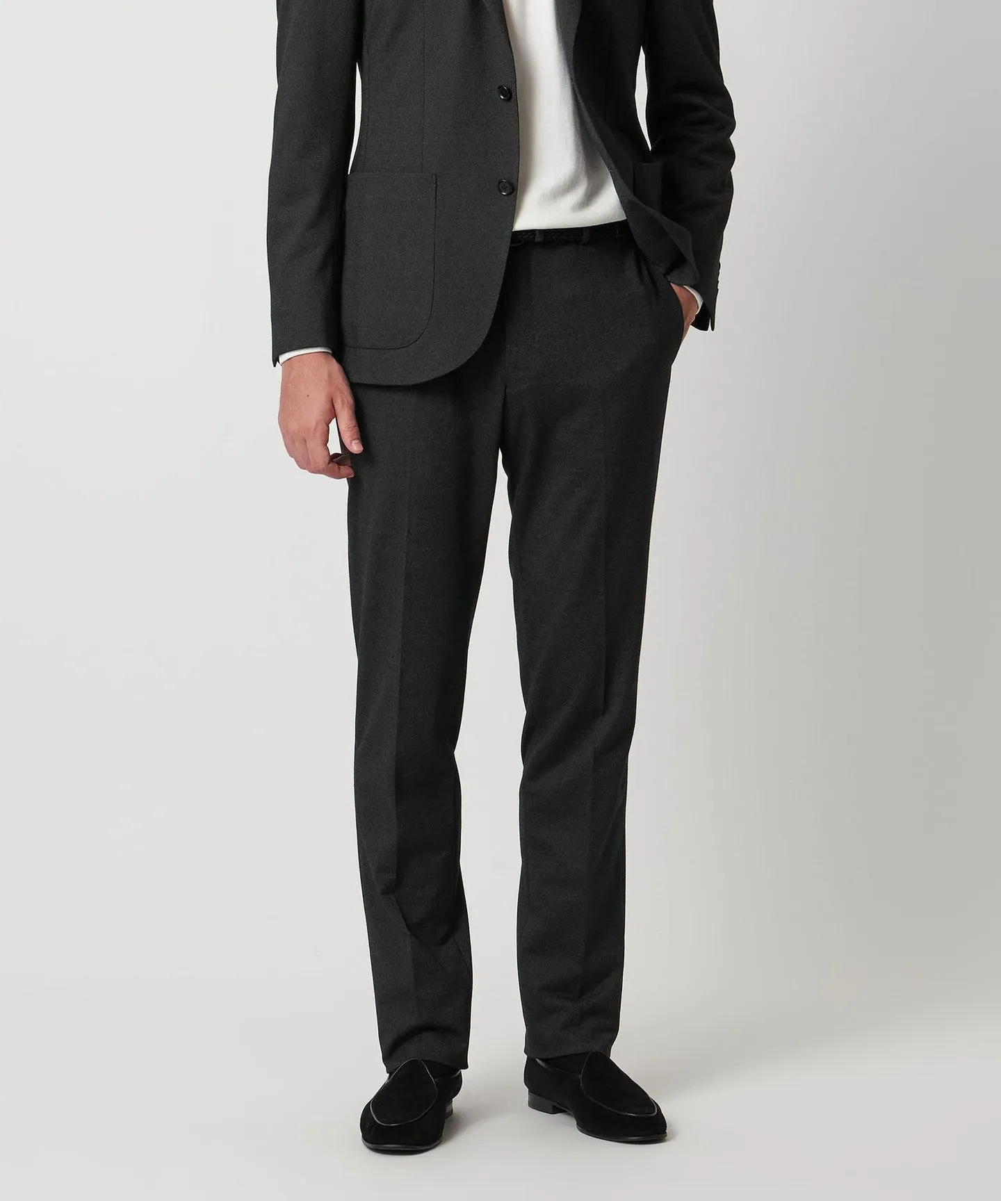 メランジ ジャージ ノープリーツ スラックス COMFORT EASY-MODEL sold by United Arrows