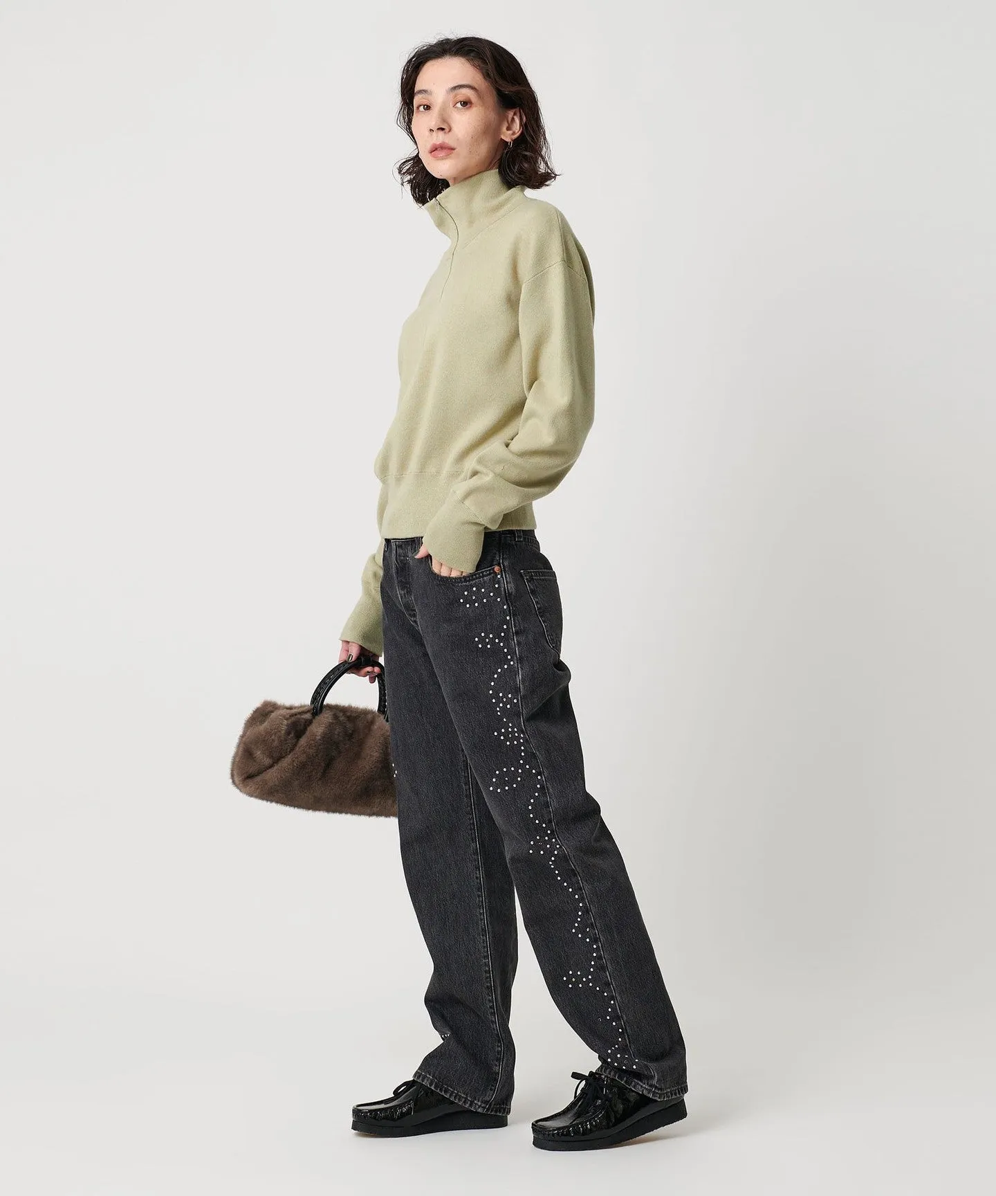 コットンカシミヤ ハーフジッププルオーバー ウォッシャブル sold by United Arrows product image thumbnail 5