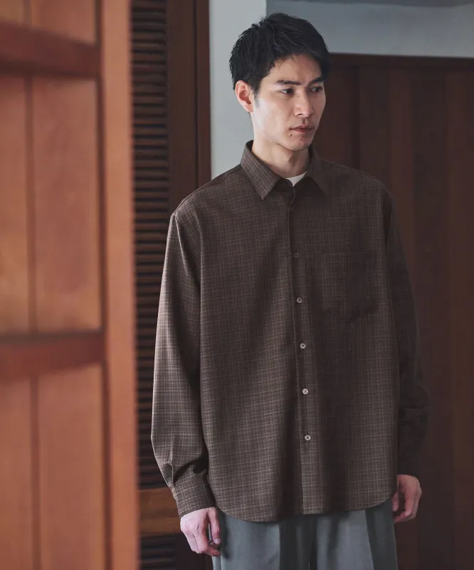 ウォッシャブル チェック ジャストルーズ シャツ made by United Arrows