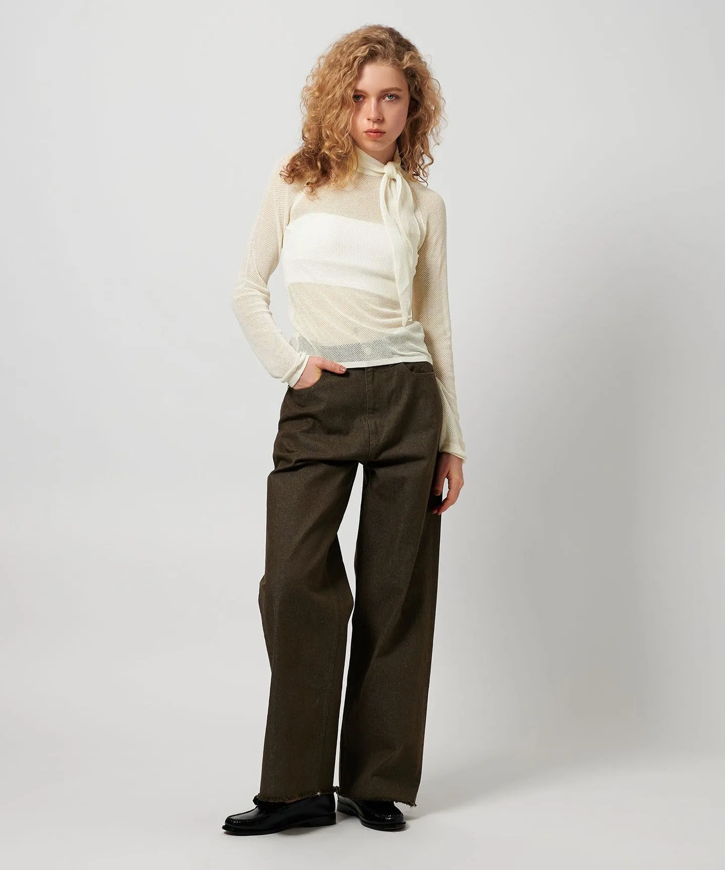 <ATTISESSION>メッシュ タイ ニット トップス sold by United Arrows product image thumbnail 4