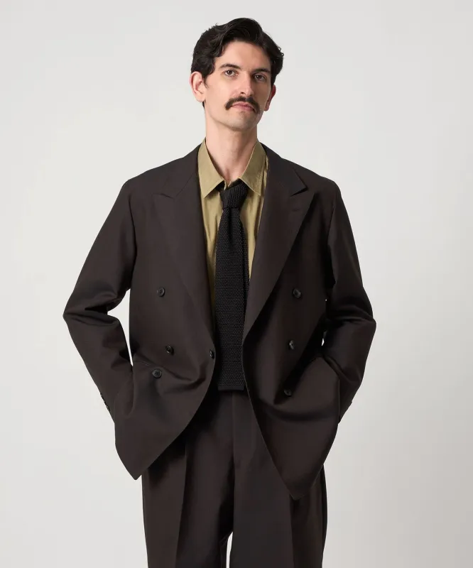 [Steven Alan] ウール オックスフォード ダブルブレステッド 6B ジャケット made by Steven Alan