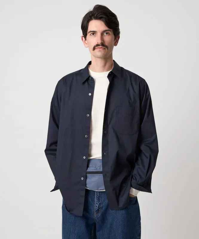 [Steven Alan] 80 コンパクトヤーン ツイル レギュラーカラー シャツ NARROW made by Steven Alan