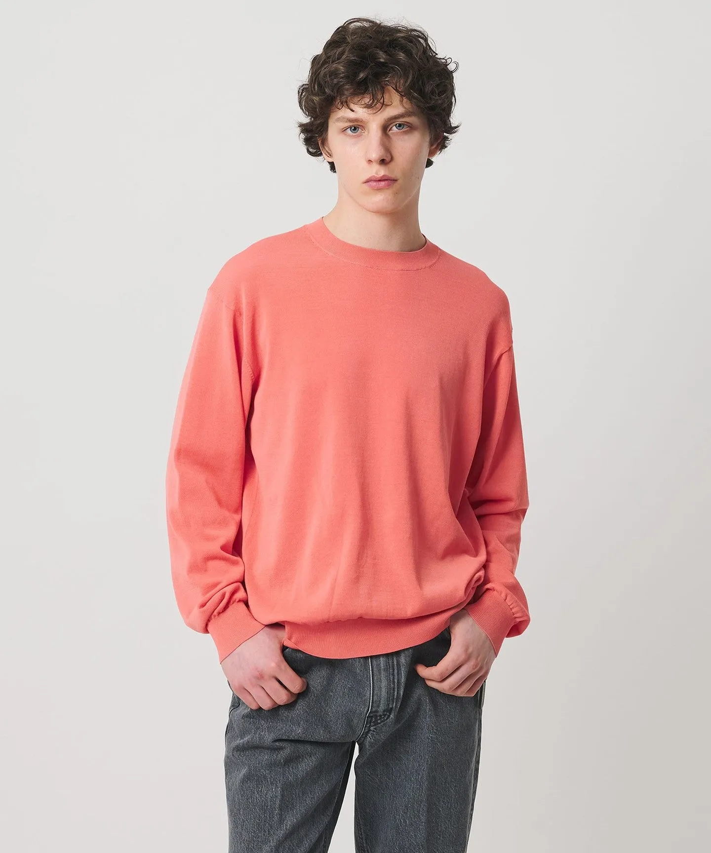ハイツイストコットン ハイゲージ クルーネックニット 接触冷感 sold by United Arrows product image thumbnail 5
