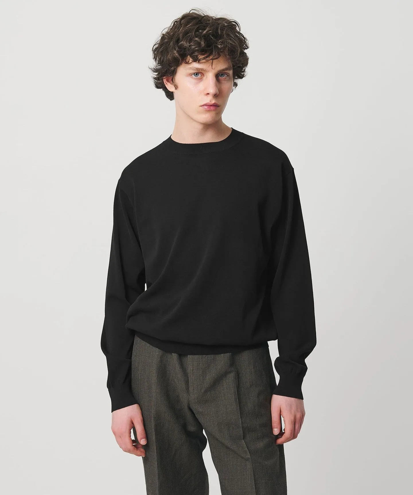 ハイツイストコットン ハイゲージ クルーネックニット 接触冷感 sold by United Arrows product image thumbnail 2