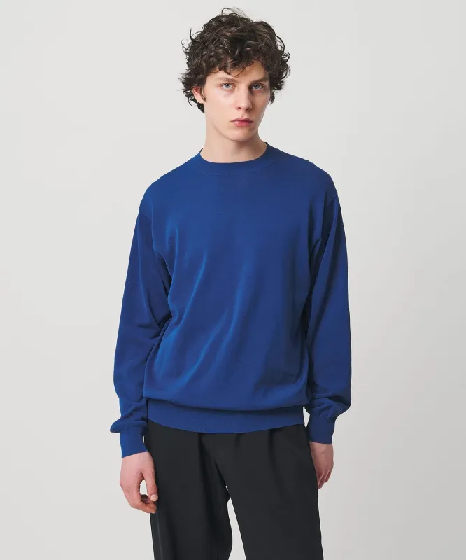 ハイツイストコットン ハイゲージ クルーネックニット 接触冷感 made by United Arrows