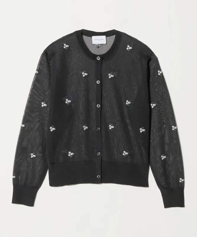シアー フラワー カーディガン made by United Arrows