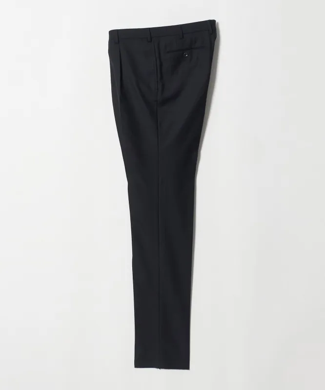 サージ クリース テーパード 1プリーツ スラックス made by United Arrows
