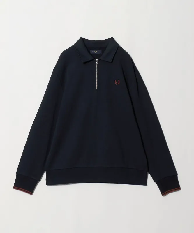 <FRED PERRY>ハーフジップ 長袖 スウェット made by Fred Perry